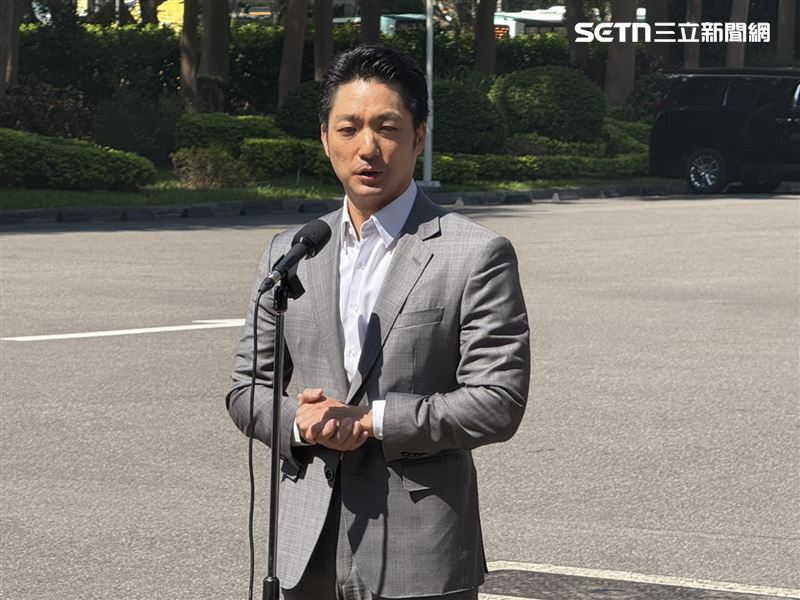 行政院邀請地方首長商討《財劃法》，台北市長蔣萬安會前發表談話。（圖／記者劉秀敏攝影）