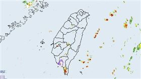 大雷雨警戒範圍。（圖／氣象署）