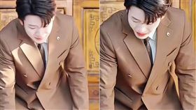 李子杰演出痛哭劇情褲襠居然破一個洞正對鏡頭。（圖／翻攝自微博）