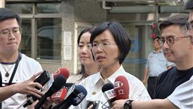 民進黨舉辦新北黨務座談，兼任黨部主委的立委蘇巧慧會後受訪。（圖／記者劉秀敏攝影）