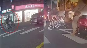 高雄,行人,老翁,紅燈,輪椅,神主牌,左營區,斑馬線,