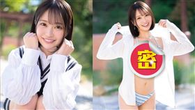 堀北桃愛打進「日本最可愛的學生」3萬人決賽，出道成為AV女優。（圖／翻攝自Ｘ）