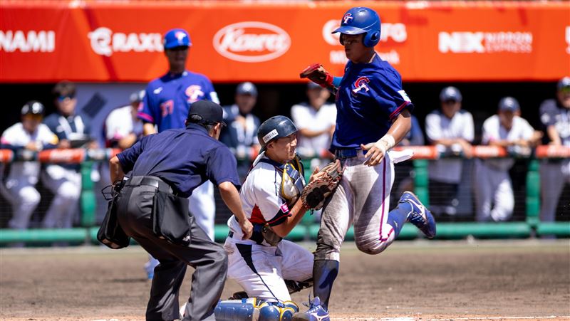 U18世界盃，台灣因為關鍵阻擋改判拿下超前分。（圖／中華棒協提供）
