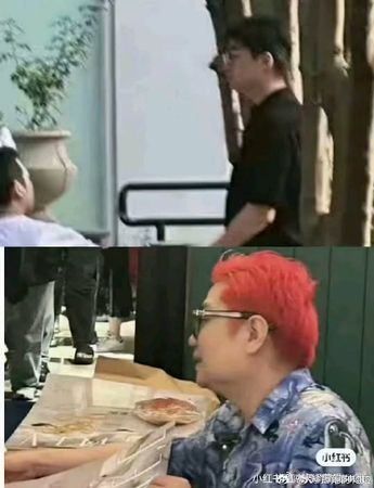 程青松表示現場黑髮男子並非他，近年來他的髮色一直保持紅色。（圖／翻攝自微博）