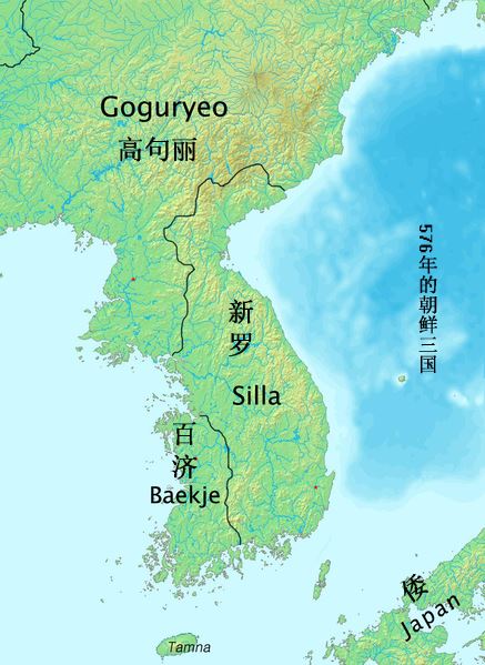 朝鮮三國疆域圖。（圖／翻攝維基百科）