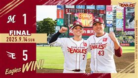 樂天金鷲隊台灣投手宋家豪，拿下本季首勝。（圖／翻攝自X平台 @Rakuten__Eagles）