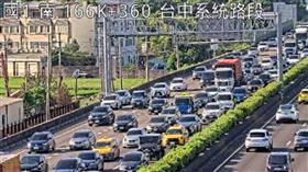 台中,貨車,事故,國道,翻覆,車禍,回堵,上班圖片描述。（圖／翻攝自高公局官網）
