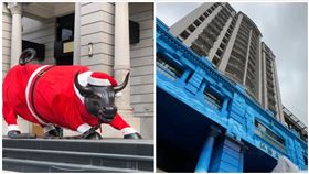 江海大樓,變裝牛,海洋,船長（圖／記者羅欣怡攝影）