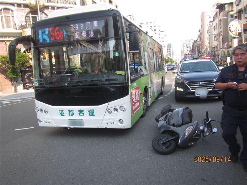 好險公車當時速度都不快，夏姓老翁傷勢無大礙，但其違規行為最高可能收到破萬罰單。（圖／翻攝畫面）