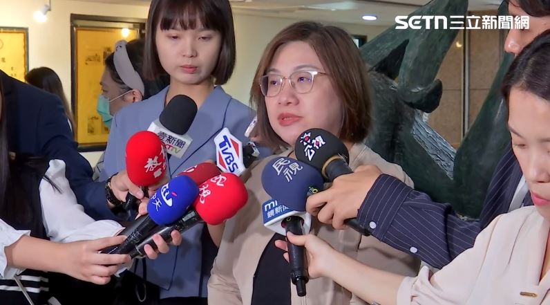 陳培瑜接受媒體聯訪，回應公共政策網路參與平台提案。（圖／翻攝畫面）