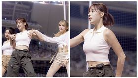 河智媛手腕處有包紮。（圖／樂天桃猿提供）