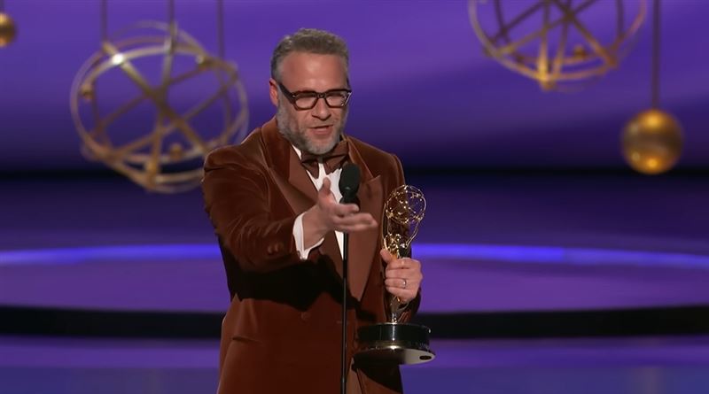 塞斯羅根(Seth Rogen)自導自演的《片廠風雲》一舉奪下多項大獎。(圖/翻攝自Television Academy)