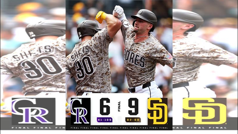 教士15日以9：6擊敗洛磯。（圖／翻攝自MLB X）