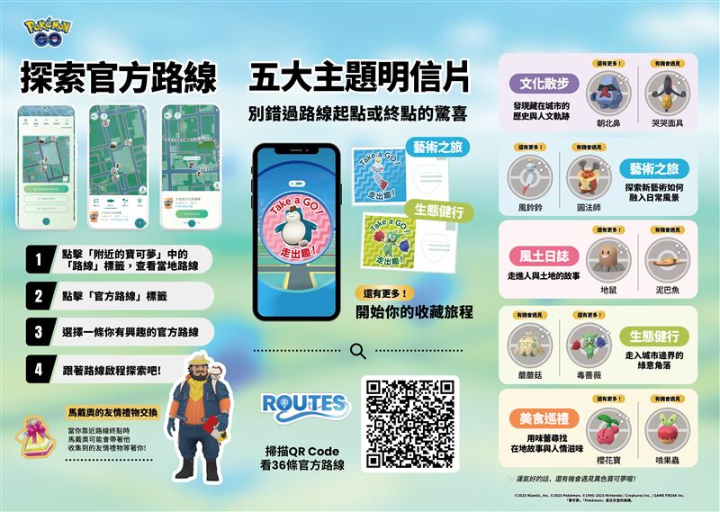探索官方路線！精選五大主題：文化散步、藝術之旅、風土日誌、生態健行及美食巡禮。（圖/Nianti提供）