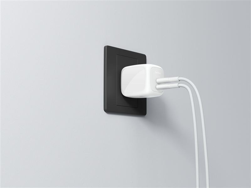 Belkin Z-Charger GaN雙孔快速充電器：實現小體積、高效能、超低功耗。（圖／品牌業者提供）