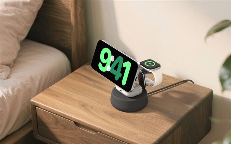 Belkin UltraCharge系列Qi2 25W認證無線充電器為全球首款Qi2 25W認證產品，打造iPhone 17極速新體驗。（圖／品牌業者提供）