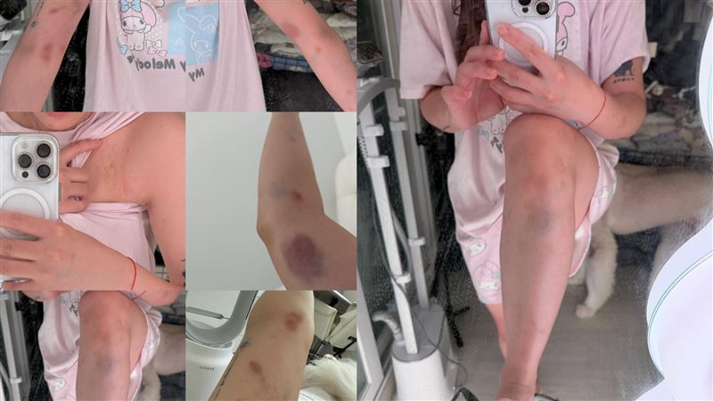 劉力穎拒絕韓國男生搭訕被打了一巴掌，後來嘲諷對方雞雞那麼小，又再被打了一巴掌。（圖／翻攝自劉力穎Threads）