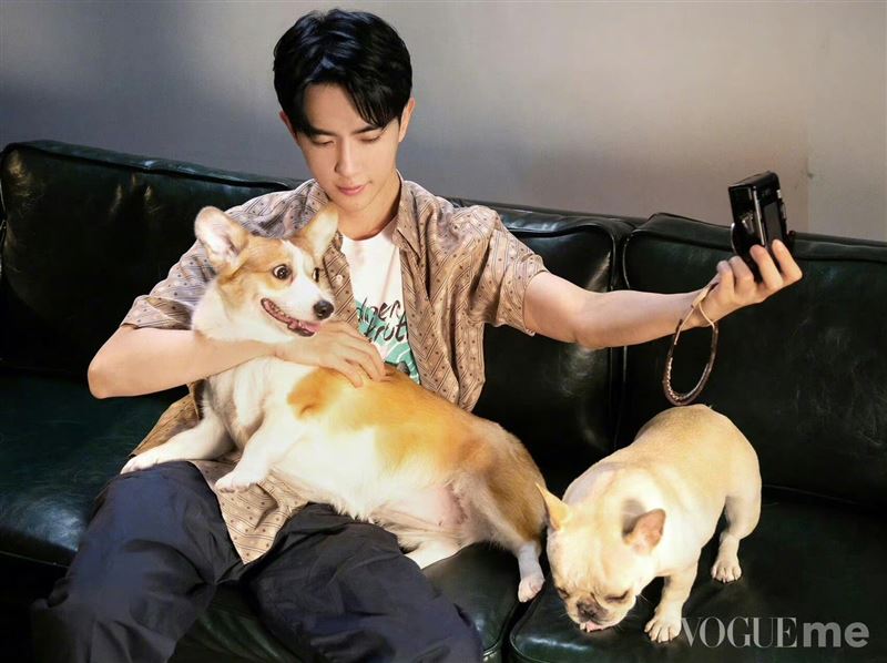 于朦朧留下兩隻愛犬。（圖／翻攝自微博）