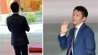 直擊／李洋西裝革履　現身行天宮虔誠祈福