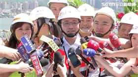 侯友宜出席「淡江大橋合龍典禮」。（圖／翻攝畫面）