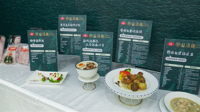 大成率先引進美國NAE飼養模式（No Antibiotics Ever，全程不使用抗生素），推出「益活雞」肉品與食品。（圖／品牌業者提供）