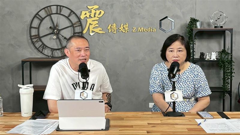 陳敏鳳（右）說，總統大選一般是要走中間路線，但傅崐萁在中間選民的印象中很差。（圖／震傳媒提供）