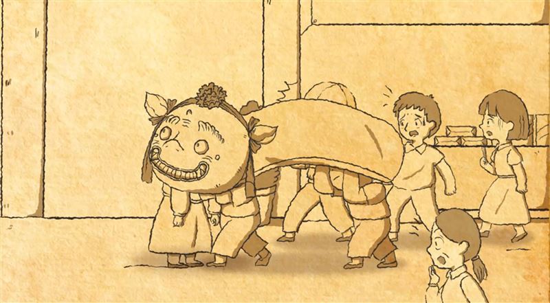 獅爺公替信眾賜福示意畫面。（圖／寶島神很大）
