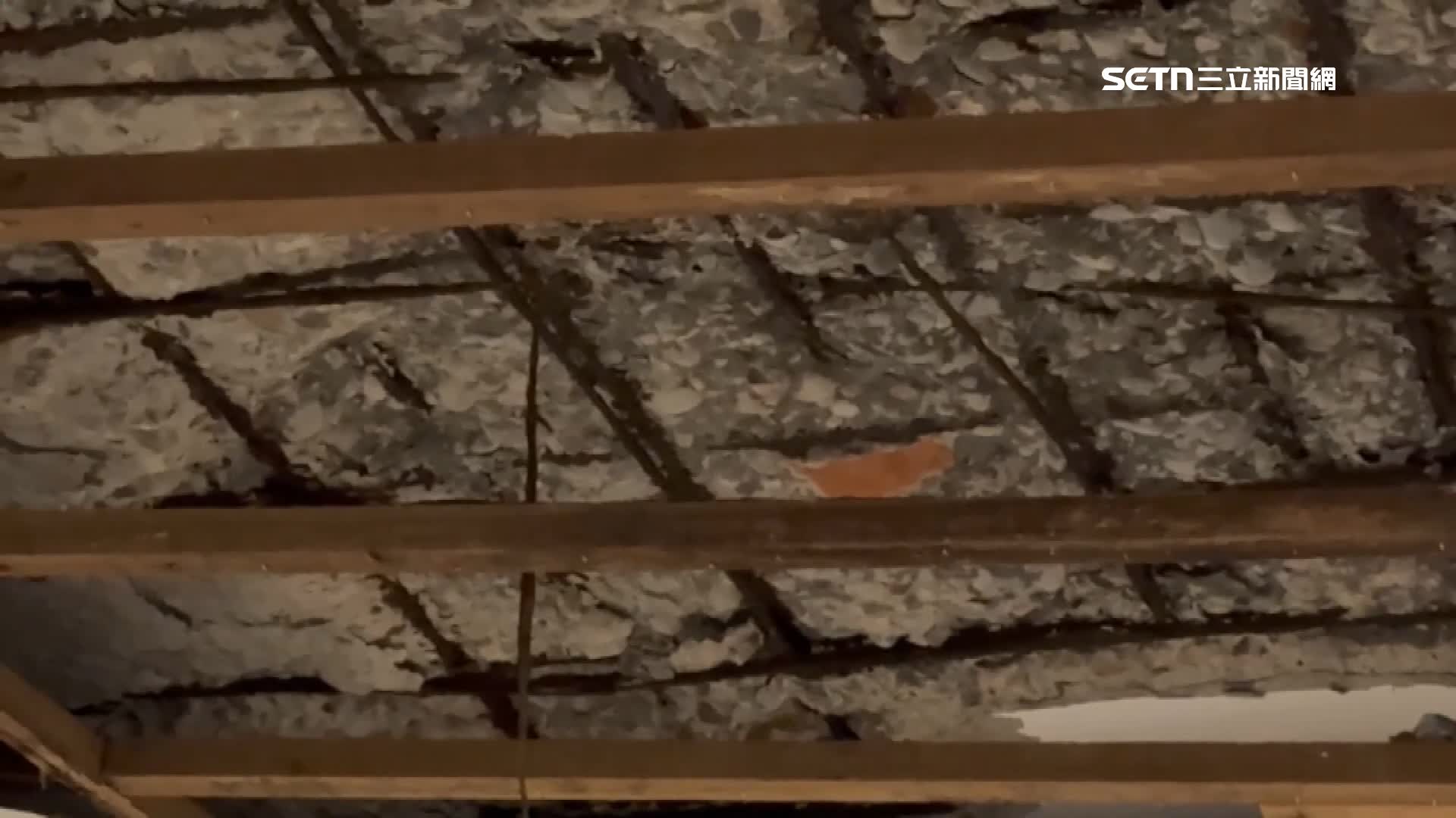昨（16）日基隆市中正區一棟社區公寓天花板崩落