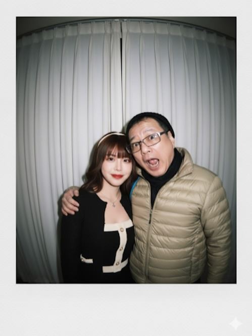 林吟蔚運用AI合成技術重逢已故父親。(圖/翻攝自林吟蔚IG)