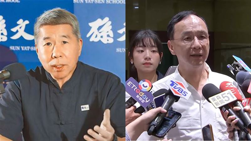 張亞中（左）怒轟國民黨的醬缸文化，直嗆朱立倫（右）「朱家天下傅家黨」。（圖／資料照、翻攝自張亞中【孫文學校】）