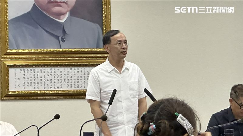 對於徐國勇稱「沒有台灣光復節」，朱立倫批評「這是謬論」。（圖／記者詹宜庭攝影）