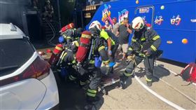 基隆,七堵區,貨櫃修理廠,辦公室,火警。（圖／翻攝畫面）