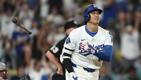 大谷翔平炸裂本季第50轟。（圖／美聯社／達志影像）