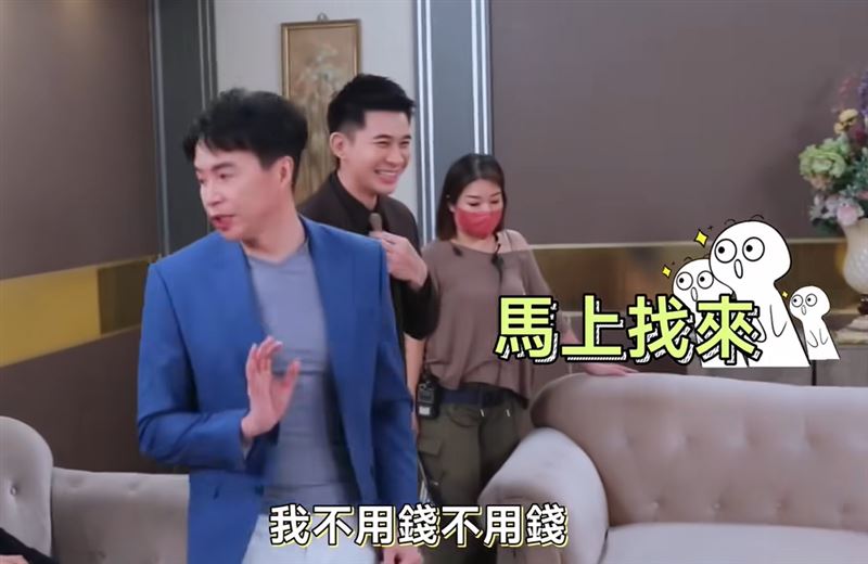 拍攝現場氣氛輕鬆幽默，吳鈴山在攝影機後密切關注兒子表演，還笑著說：「不用錢不用錢！」。（圖／翻攝自吳鈴山FB）