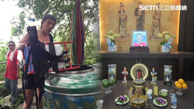 高雄柴山「揹水」傳奇人物洪木生（生哥）上週不幸病逝，享壽70歲，死訊震驚登山界。（圖／蔡侑霖提供）
