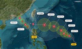 台灣颱風論壇今（17）天下午4時30分許貼圖發文表示，雙熱帶低壓（23W、90W）發展，米塔颱風、樺加沙颱風將形成。（圖／翻攝自台灣颱風論壇）