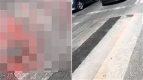 20年坑洞沒人處理！他噴「巨型生殖器」抗議　2天後洞補好了（圖／翻攝自抖音＠ricky.navarro2）