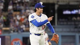 大谷翔平投球。（圖／美聯社／達志影像）