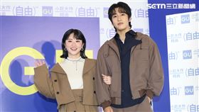 婁峻碩與焦凡凡出席品牌代言活動。（圖／記者鄭孟晃攝影）