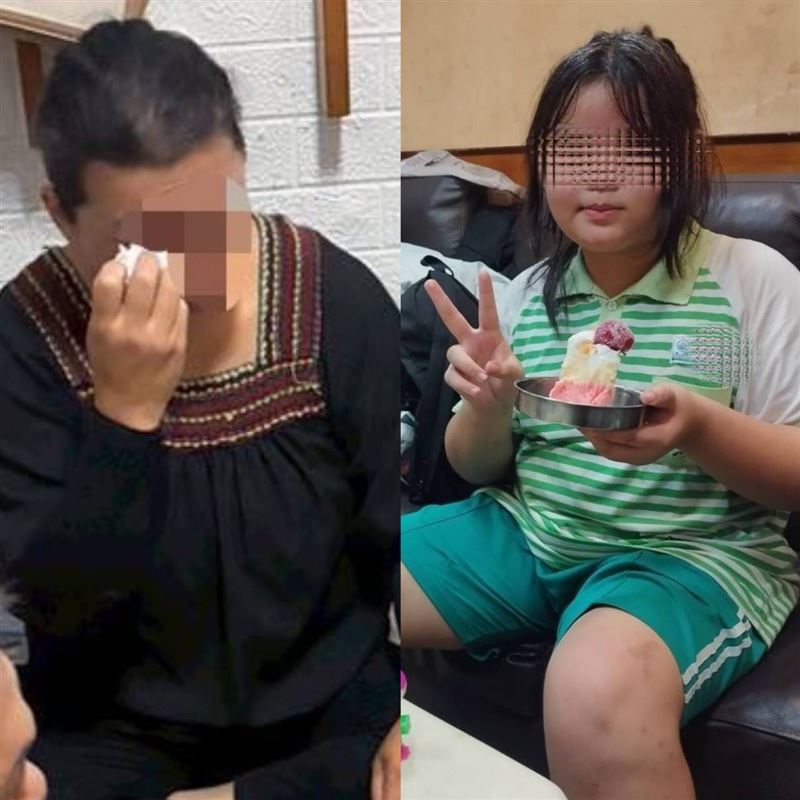 悲傷又快樂的小蛋糕藏深深的母愛！夫病死單親媽阿玉帶２女兒日子難過，暖心機車行老闆提供住處，見志工淚流滿面。（圖／《愛的延續公益協會》提供）