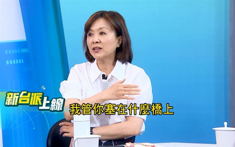 王時齊模擬蔣萬安的心態表示，只要台北市區車流保持一定暢通，至於新北塞在哪座橋上，「那是你們的事」。（圖／翻攝自新台派上線）