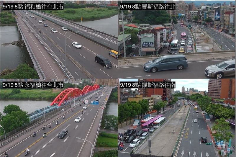 台北市交工處秀出晨峰時的車流照片。（圖／北市交工處提供）