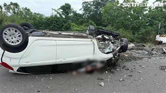 新／23歲男斷桿「烏龜翻」頭上腳下投降了