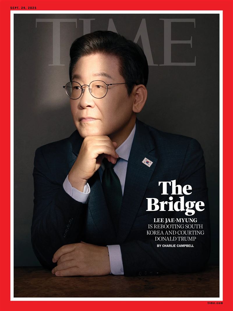 南韓總統李在明登上《時代》雜誌封面。（圖／翻攝時代雜誌）