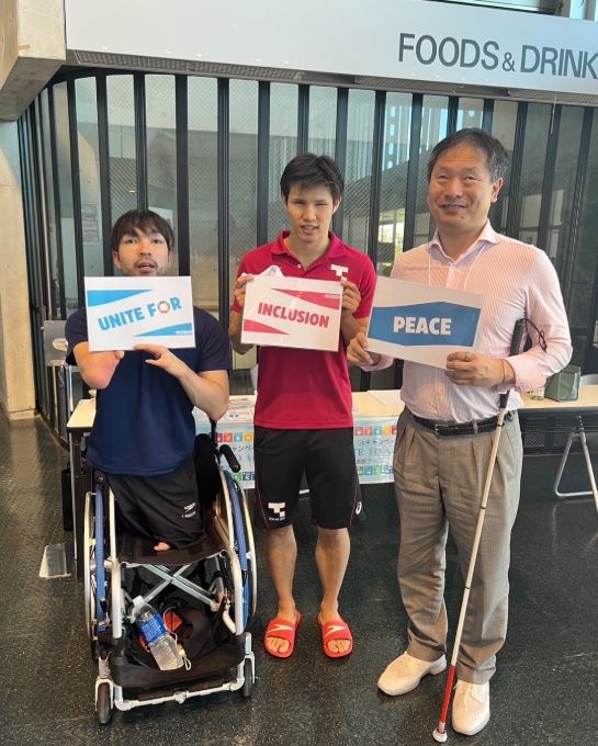 河合純一（右）接任體育廳長後，將推動促進身心障礙者運動。（圖／翻攝自X平台）