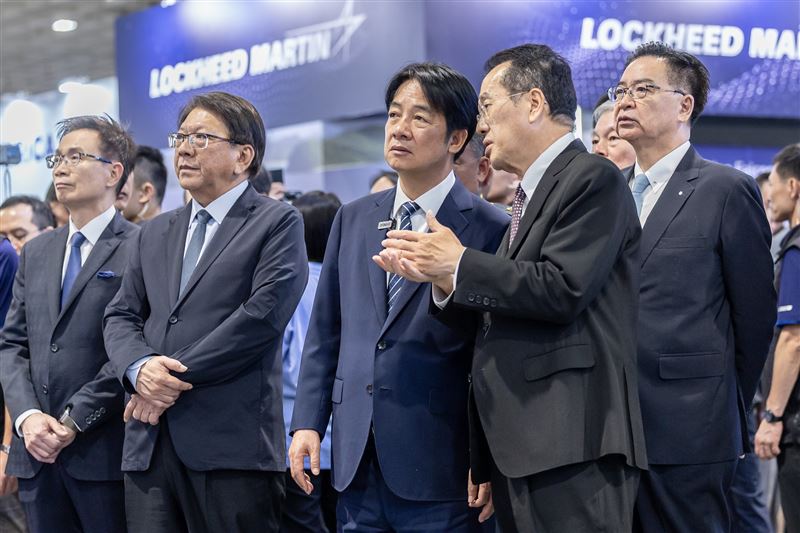 總統賴清德參觀「2025台北國際航太暨國防工業展」。（圖／總統府提供）