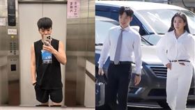 郭柏鴻律師在Threads發出工作、居家服對比照。（圖／翻攝自Threads）