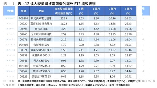 美國核能重返舞台　含核這12檔有看頭！