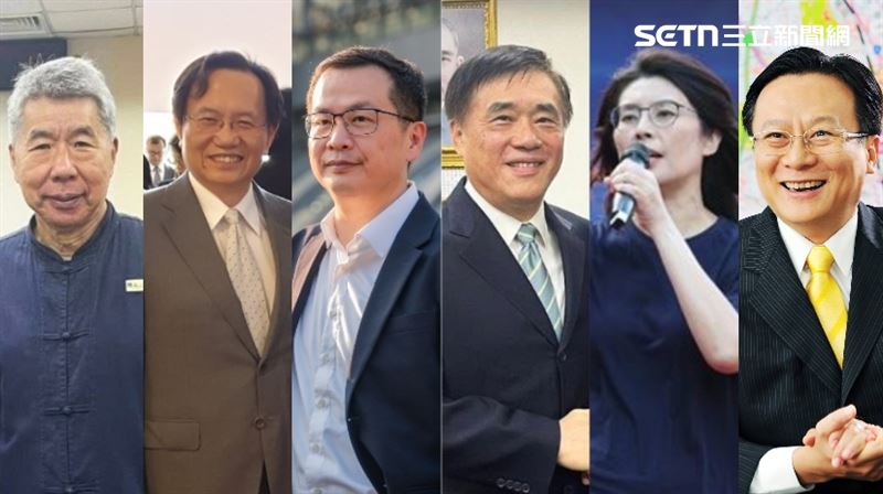 國民黨主席選舉將於10月18日投票舉行，共6人完成登記參選。（合成圖／資料照）