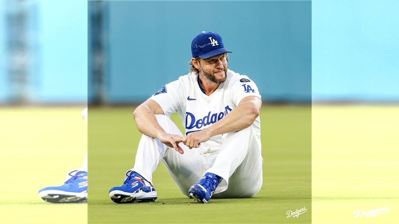 道奇隊柯蕭（Clayton Kershaw）引退前主場最終戰。（圖／翻攝自X平台 @MLB）